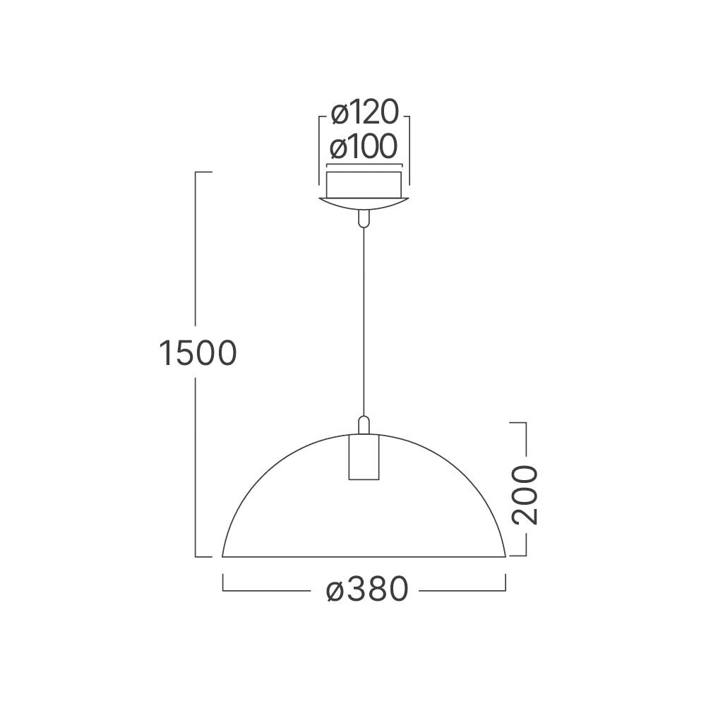 BRY-P007R-1H-1xE27-BLC-PENDANT LIGHT - 4