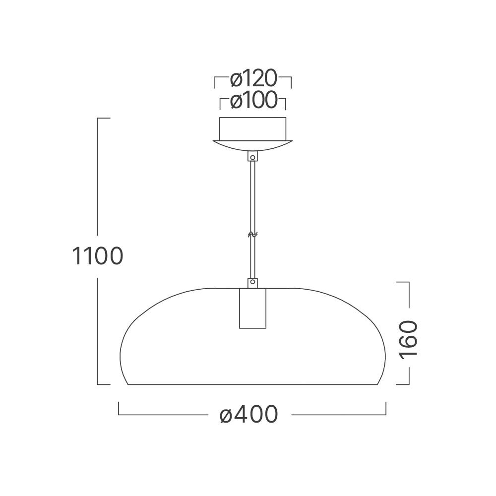 BRY-P007R-1H-1xE27-BLC-PENDANT LIGHT - 4