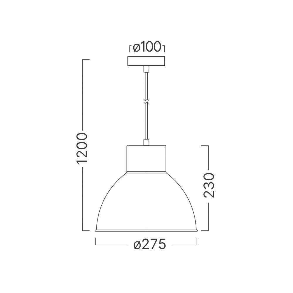 BRY-P008R-1H-1xE27-WHT-PENDANT LIGHT - 4