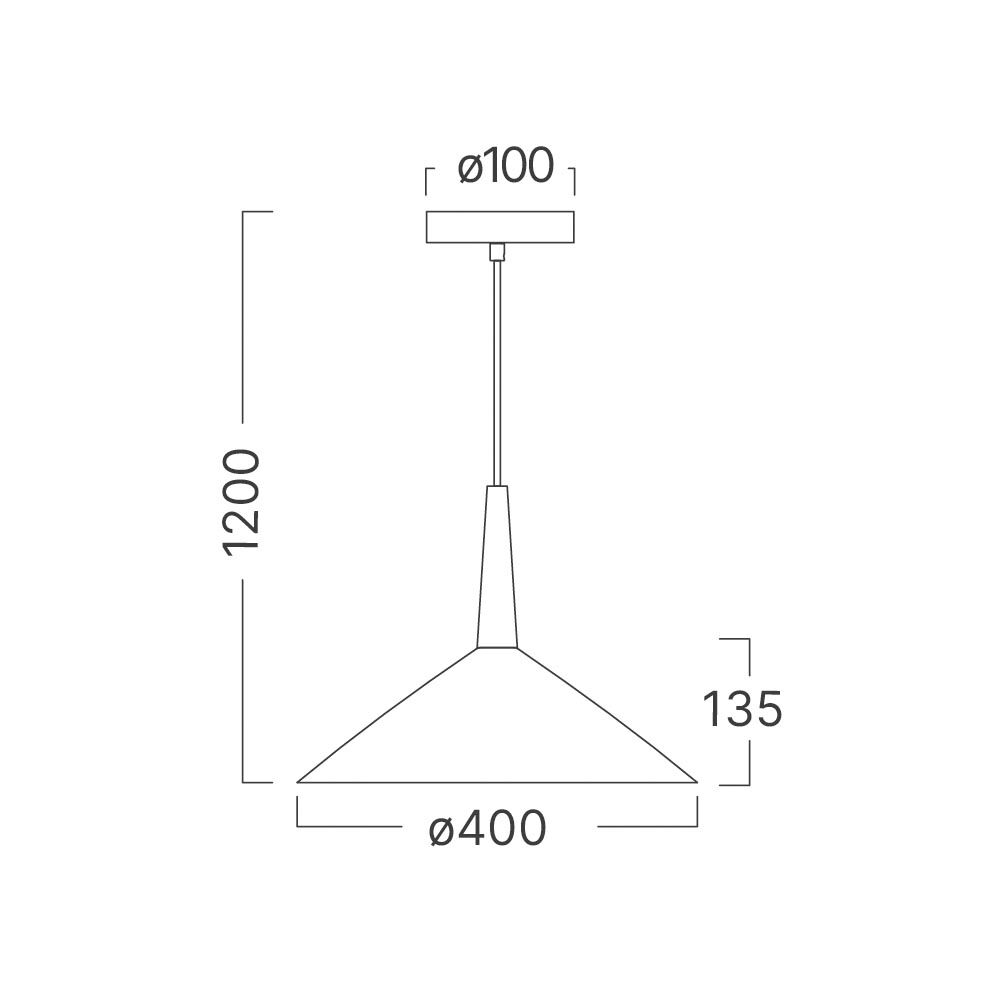 BRY-P009R-1H-1xE27-WHT-PENDANT LIGHT - 3