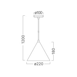 BRY-P010R-1H-1xE27-BLU-PENDANT LIGHT - 4