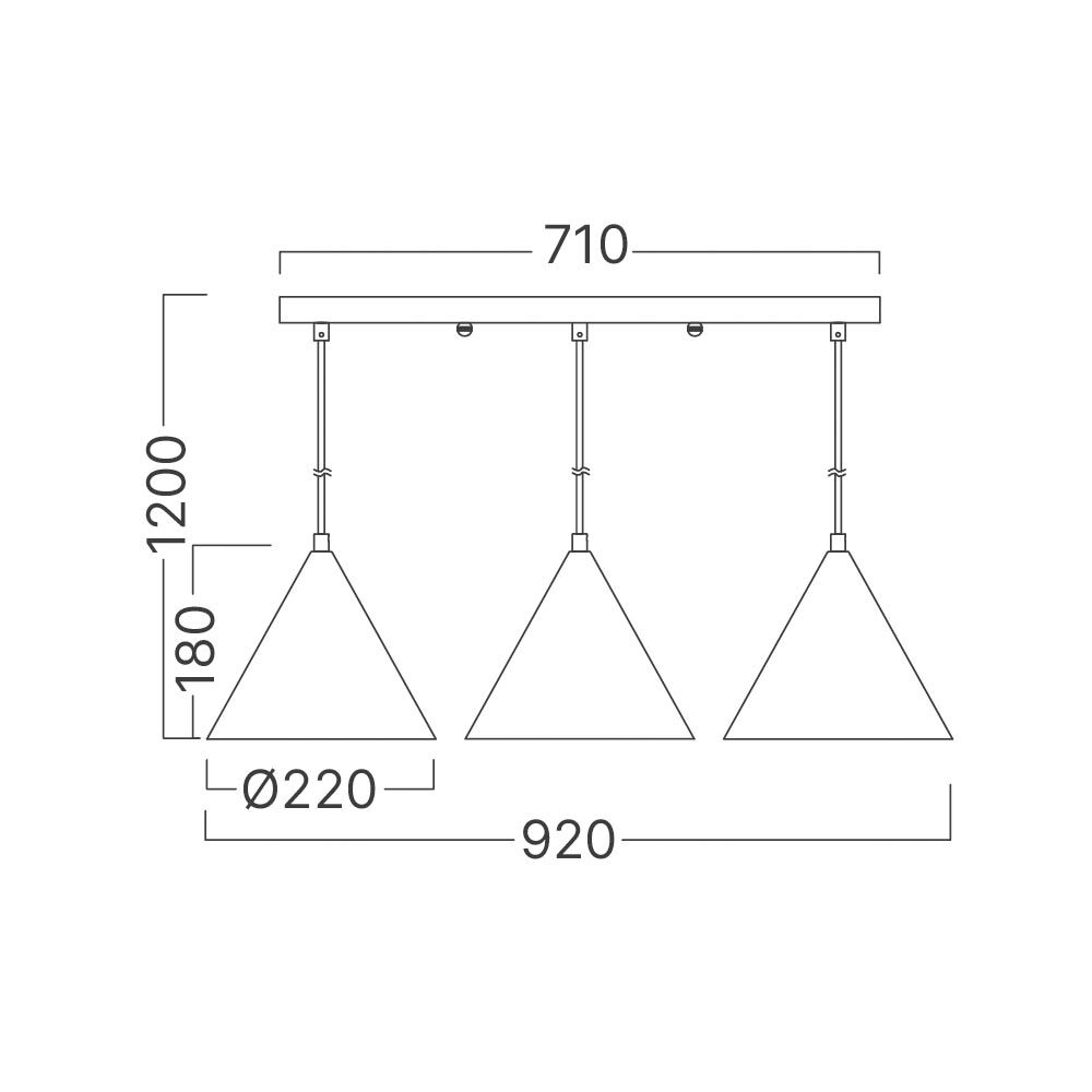 BRY-P010S-3H-3xE27-GLD-PENDANT LIGHT - 4