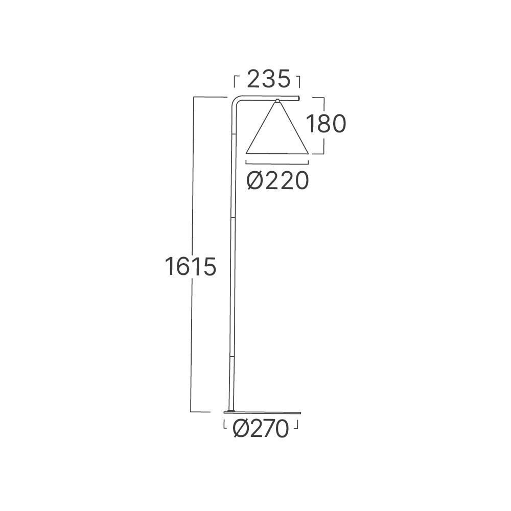 BRY-P010T-1H-1xE27-GLD-FLOOR LAMP - 4