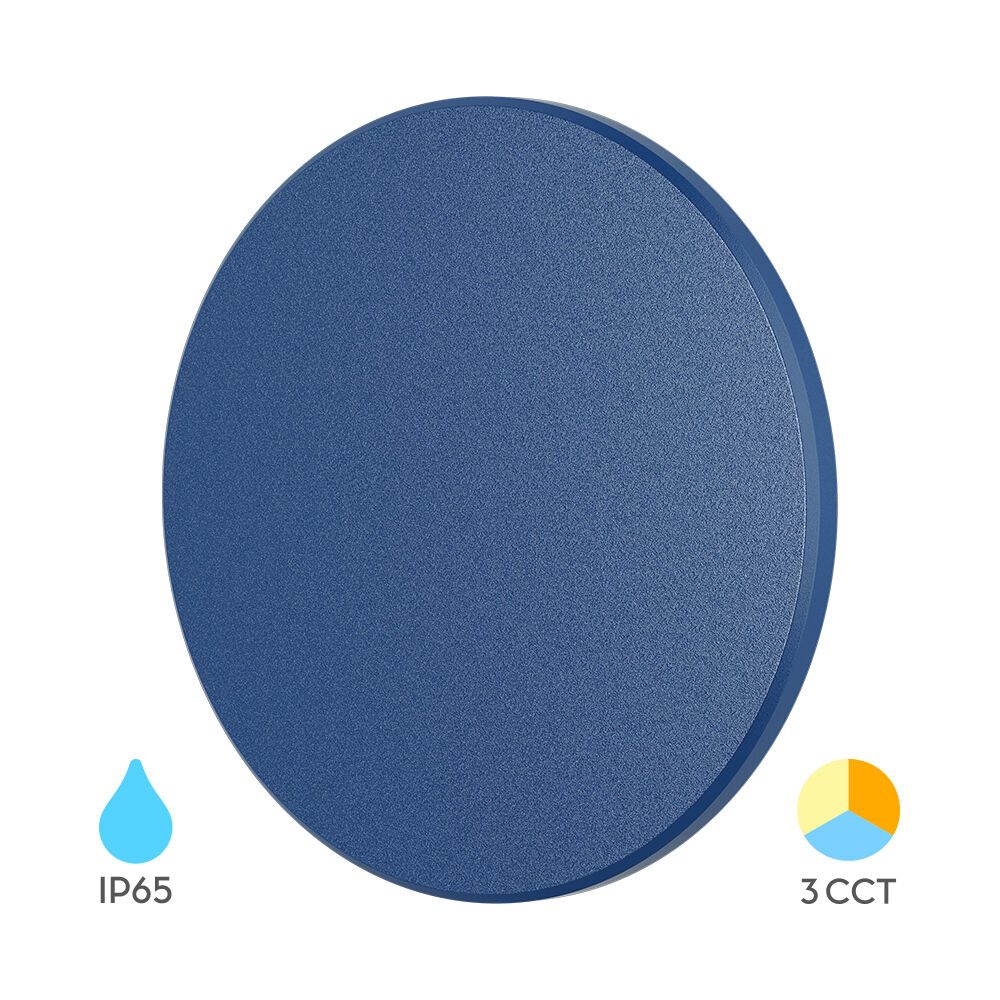 BRY-PALERMO-M-RND-BLUE-12W-3IN1-IP65-WALL LIGHT - 1