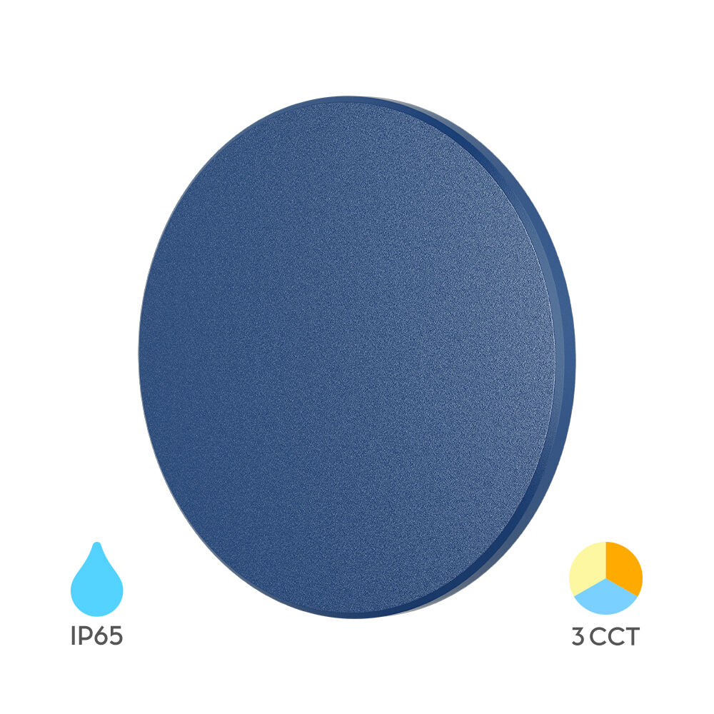 BRY-PALERMO-S-RND-BLUE-10W-3IN1-IP65-WALL LIGHT - 1