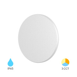 BRY-PALERMO-XS-RND-WHT-8W-3IN1-IP65-WALL LIGHT - 1