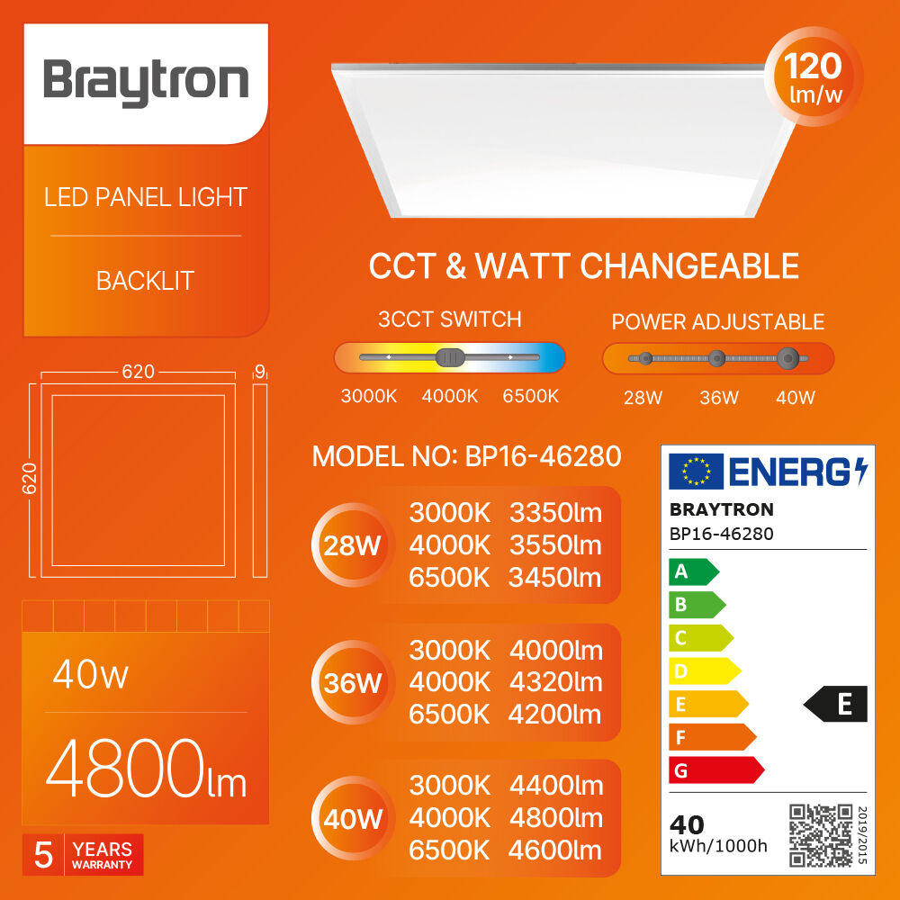 BRY-PANELLED-40W-620x620-WHT-3IN1-LED PANEL - 3