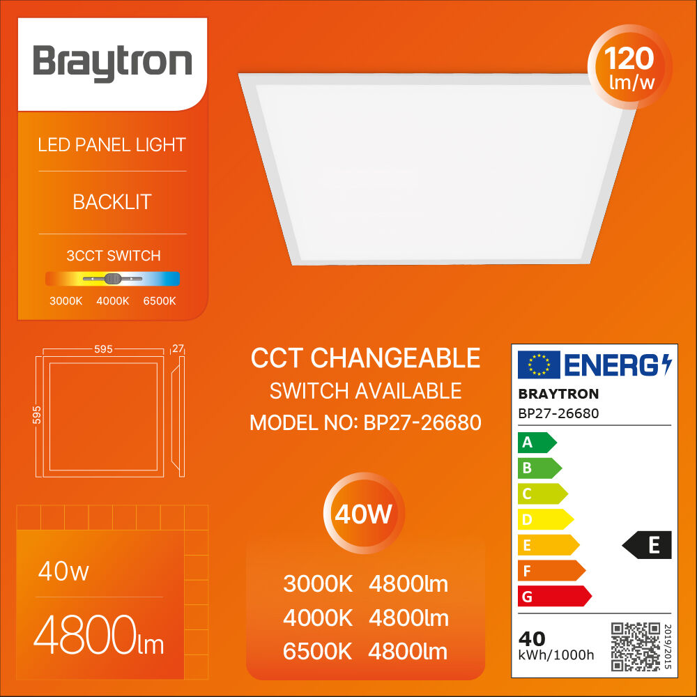BRY-BACKLITE-RC-40W-595x595-WHT-3IN1-LED PANEL - 3