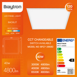 BRY-BACKLITE-RC-40W-595x595-WHT-3IN1-LED PANEL - 3