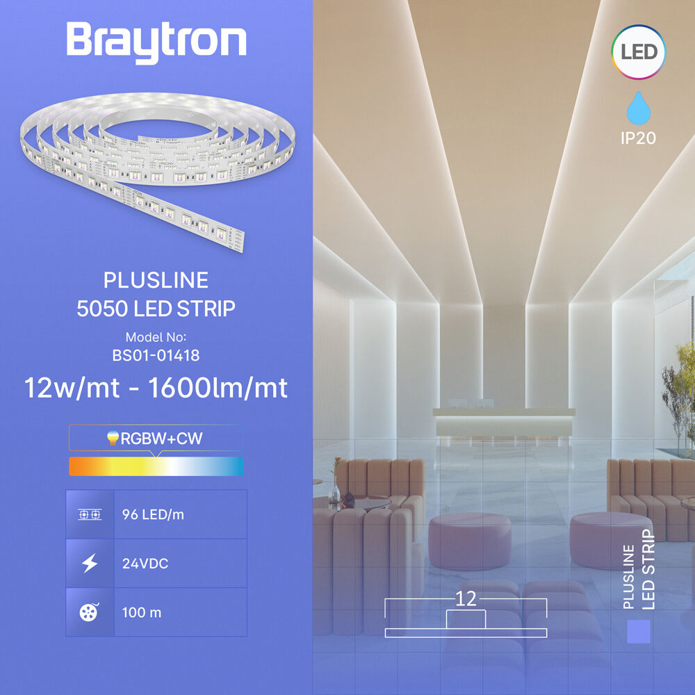  BRY-PLUSLINE-12W-96L-5050-RGBW+CW-24V-IP20-LED ST - 3