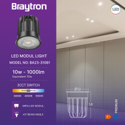 BRY-PREMIUM-10W-3IN1-38D-MR16 LED MODUL - 3