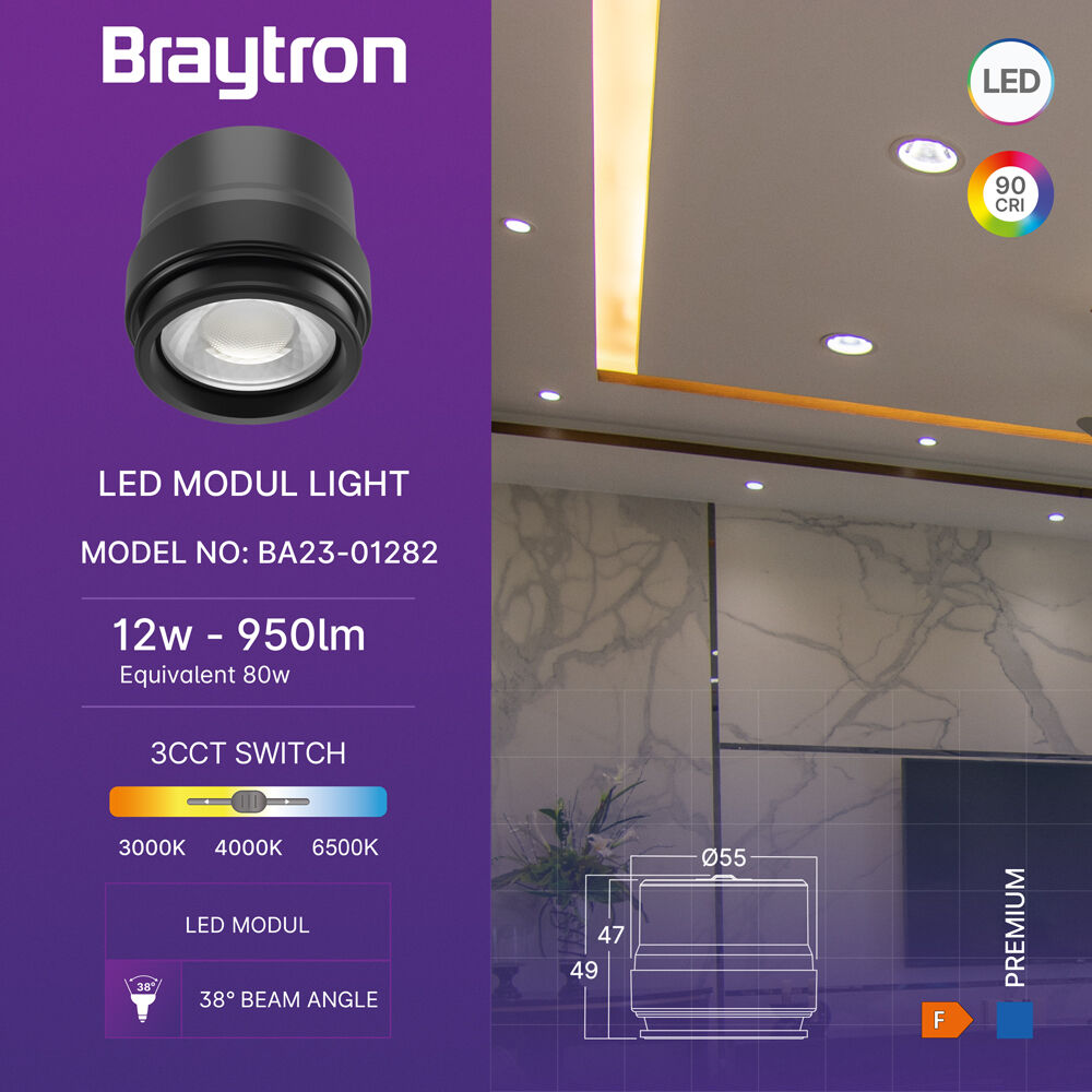 BRY-PREMIUM-12W-3IN1-45D-LED MODUL - 3