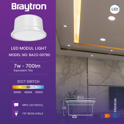 BRY-PREMIUM-7W-3IN1-110D-MR16 LED MODUL - 3