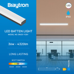 BRY-PROLINE-PT-36W-1.2MT-BLC-3IN1-LED BATTEN - 3