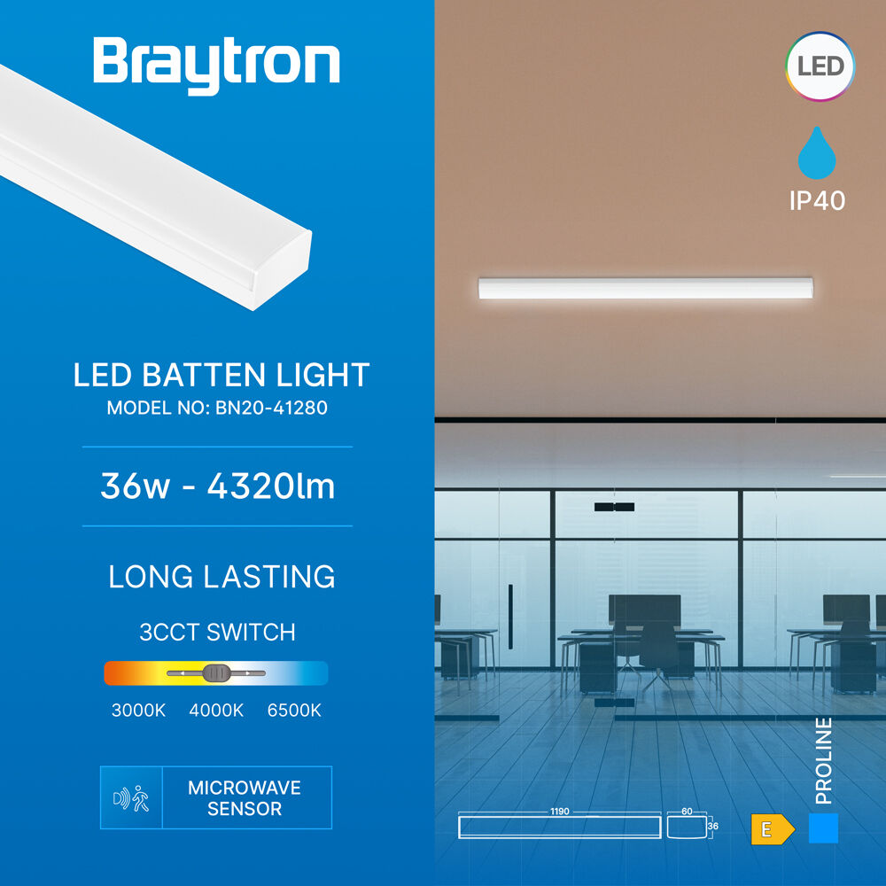 BRY-PROLINE-PT-36W-1.2MT-SNS-WHT-3IN1-LED BATTEN - 3