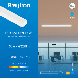 BRY-PROLINE-PT-36W-1.2MT-WHT-3IN1-LED BATTEN - 3