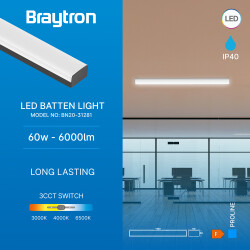 BRY-PROLINE-PT-60W-1.2MT-BLC-3IN1-LED BATTEN - 3