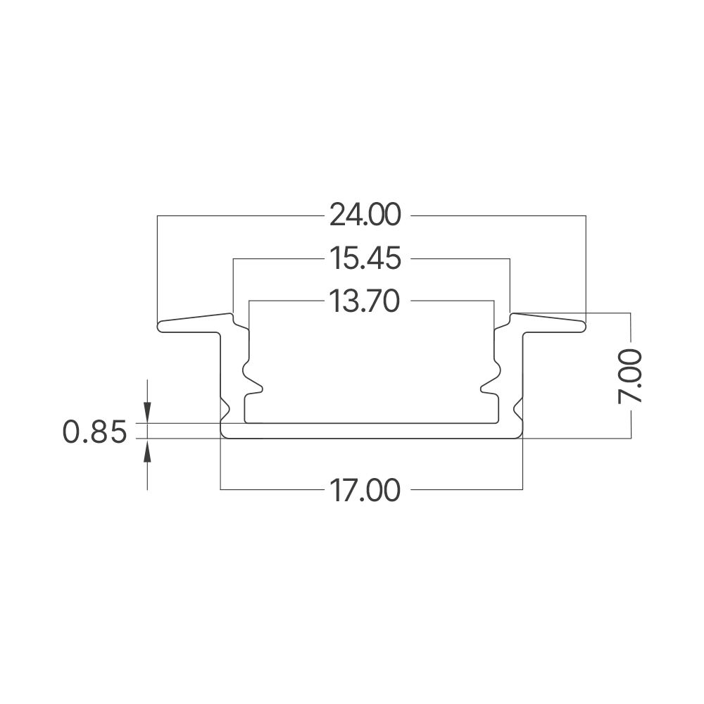 BRY-RC1707-2MT-SLV-ALUMINIUM PROFILE - 3