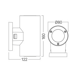 BRY- RITA-R-BLC-2xGU10-IP65-WALL LIGHT - 6