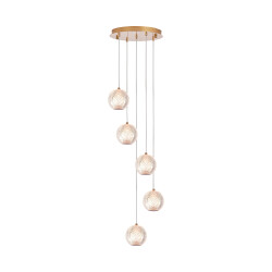 BRY-S001R-5H-5xG9-GLD-PENDANT LIGHT - 