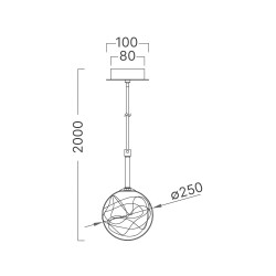 BRY-S002R-1H-1xE27-GLD-PENDANT LIGHT - 4