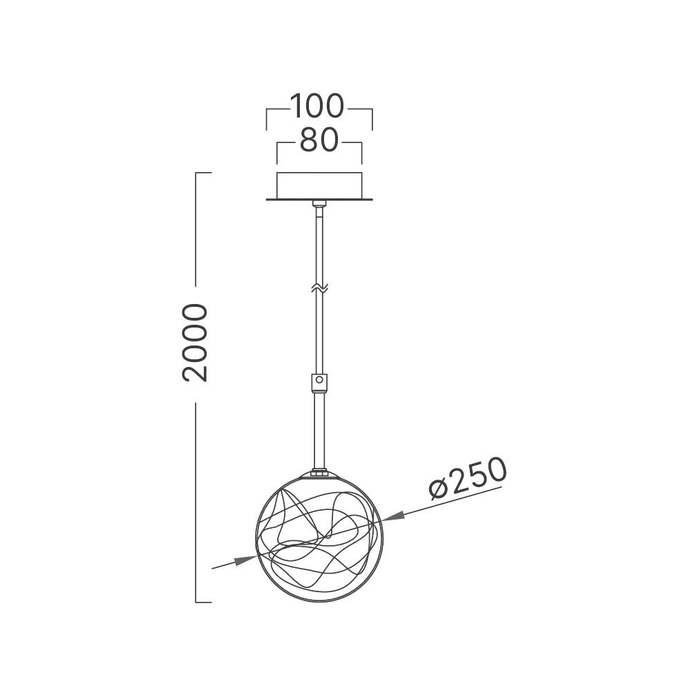 BRY-S002R-1H-1xE27-GLD-PENDANT LIGHT - 4