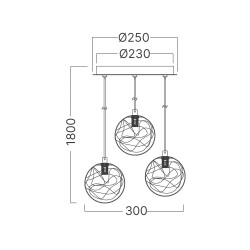 BRY-S002R-3H-3xG9-GLD-PENDANT LIGHT - 4