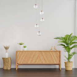 BRY-S002R-5H-5xG9-GLD-PENDANT LIGHT - (1)