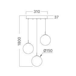 BRY-S003R-3H-3xG9-AMB-PENDANT LIGHT - 4