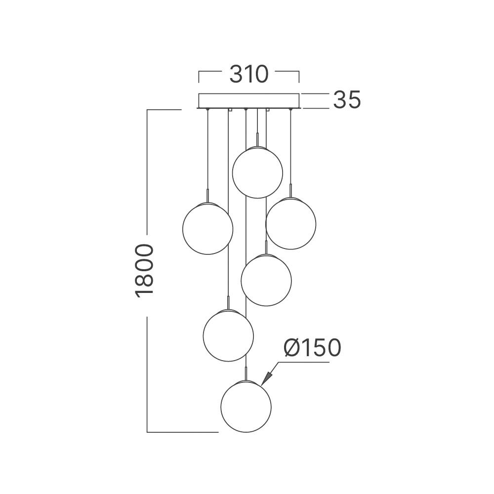 BRY-S003R-6H-6xG9-AMB-PENDANT LIGHT - 4