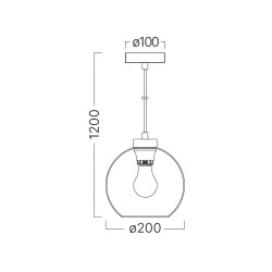 BRY-S005R-1H-1xE27-SMK-PENDANT LIGHT - 4