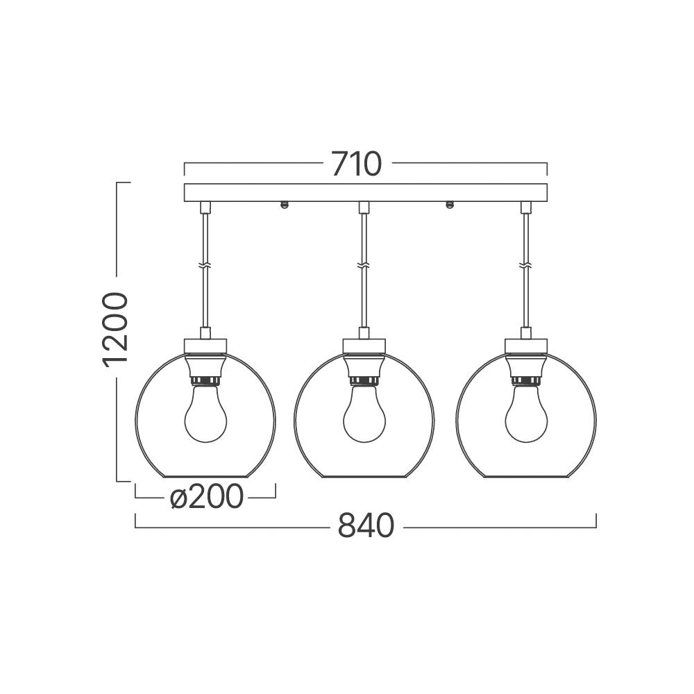 BRY-S005S-3H-3xE27-SMK-PENDANT LIGHT - 4
