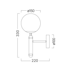 BRY-S006W-1H-1xG9-OPL-GLD-WALL LIGHT - 4