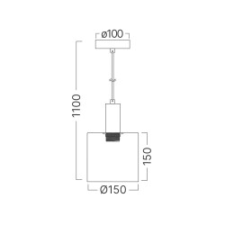 BRY-S007R-1H-1xE27-SMK-PENDANT LIGHT - 4