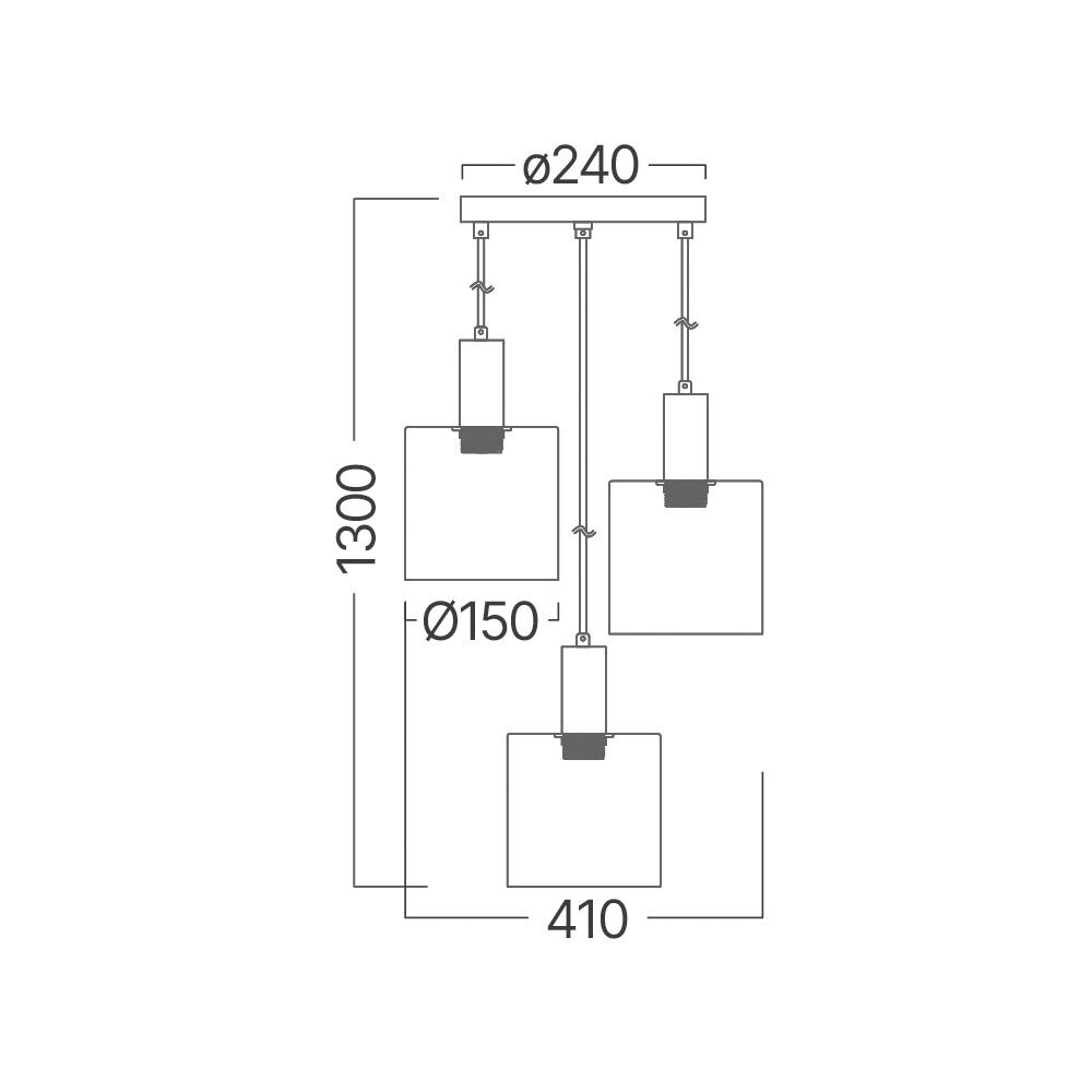 BRY-S007R-3H-3xE27-SMK-PENDANT LIGHT - 4