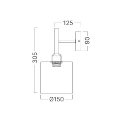 BRY-S007W-1H-1xE27-SMK-WALL LIGHT - 4