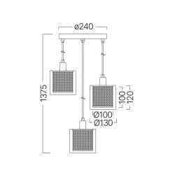 BRY-S008R-3H-3xE14-CPR-PENDANT LIGHT - 4