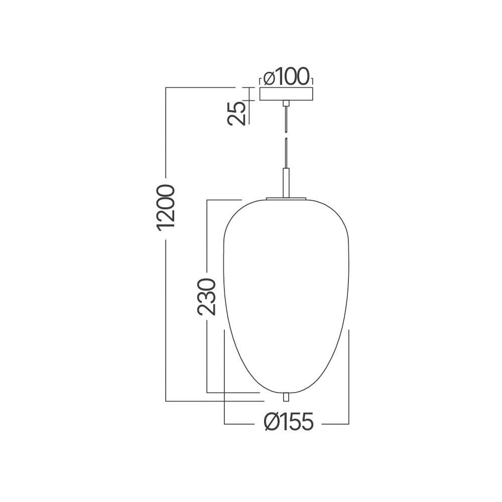 BRY-S011R-1H-1xE14-OPL-BLC-PENDANT LIGHT - 4