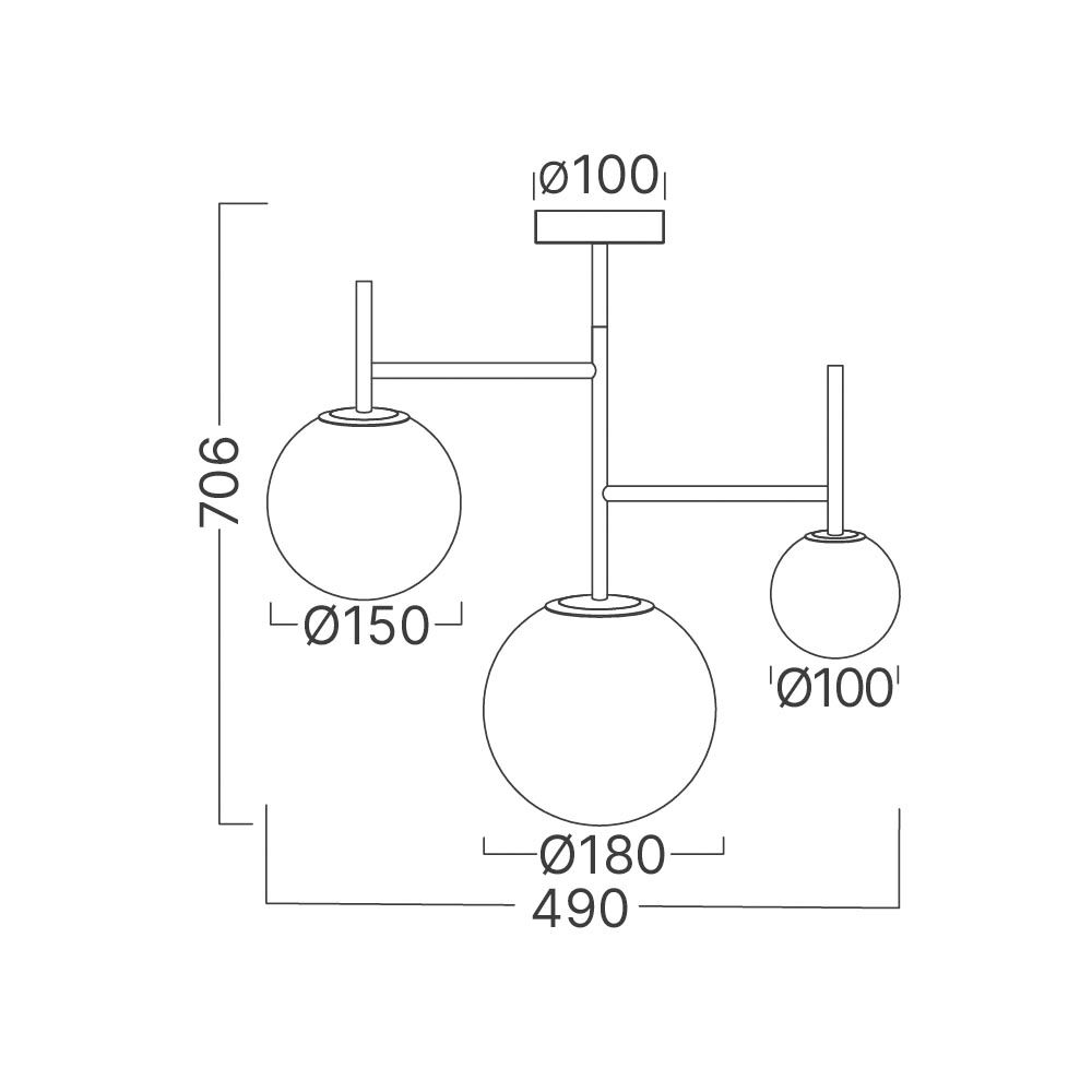 BRY-S012C-3H-3xG9-OPL-BLC-PENDANT LIGHT - 4