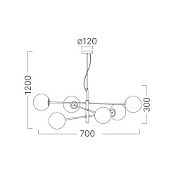 BRY-S012C-6H-6xG9-OPL-BLC-PENDANT LIGHT - 4