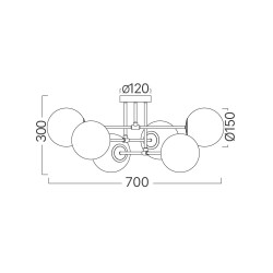 BRY-S012C-6H-6xG9-OPL-BLC-PENDANT LIGHT - 4