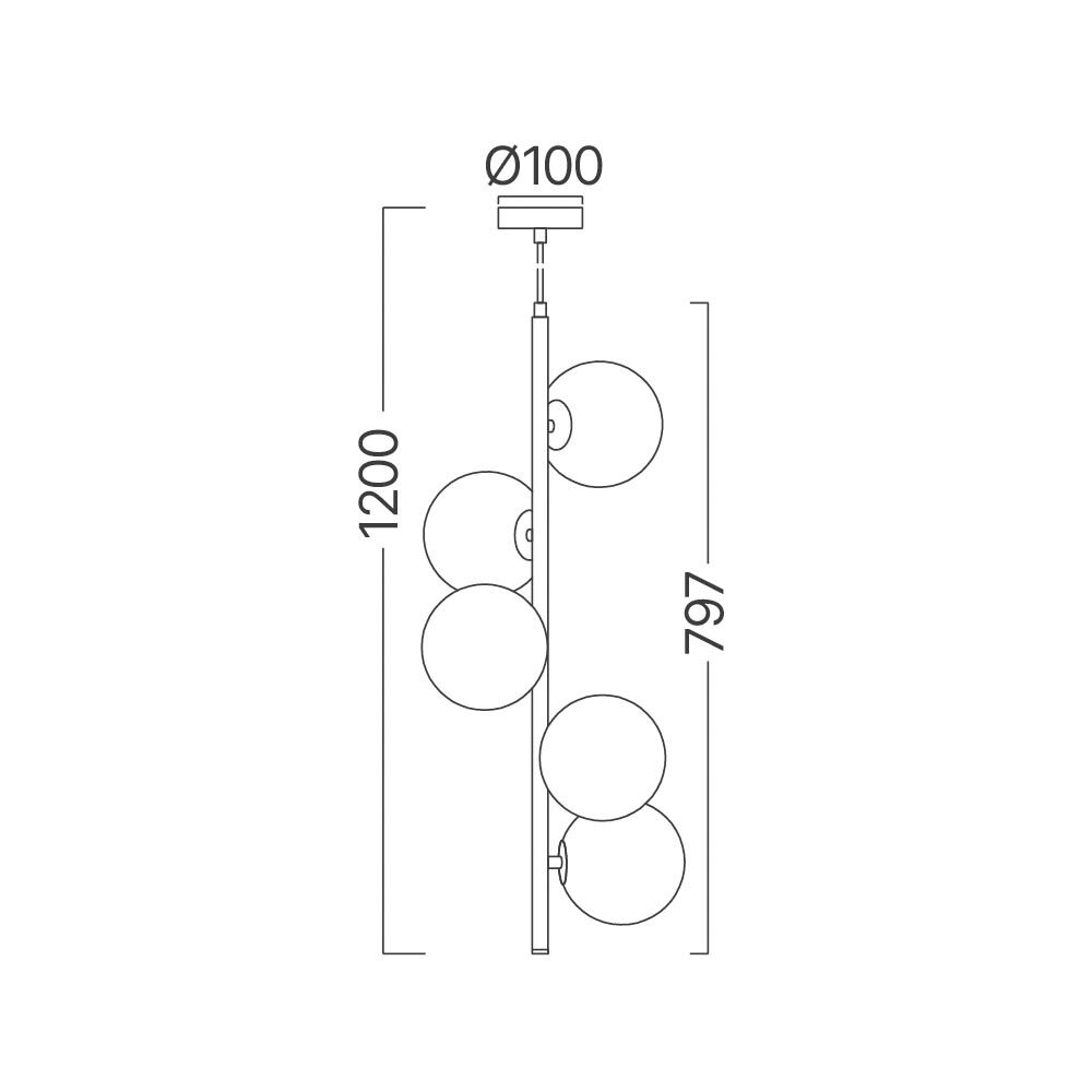 BRY-S014R-5H-5xG9-CLR-PENDANT LIGHT - 4