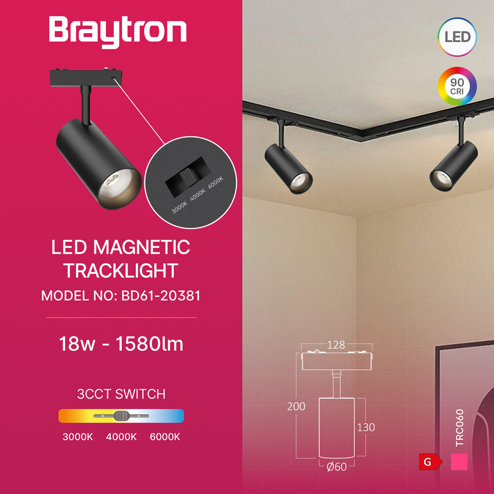 BRY-S2-TRC060-18W-48VDC-3IN1-BLC-MAG. TRACK - 3