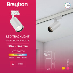 BRY-SHOPLINE-P30-30W-4WRS-WHT-3IN1-TRACKLIGHT - 3