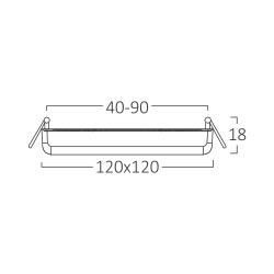 BRY-SMD-ADR-16W-SQR-ADJ-WHT-3IN1-LED PANEL - 5