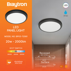 BRY-SMD-CRB-20W-RND-BLC-3IN1-LED PANEL - 3