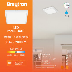 BRY-SMD-CRB-20W-SQR-WHT-3IN1-LED PANEL - 3