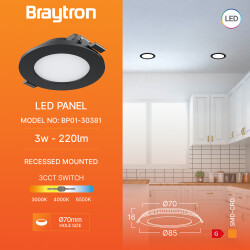 BRY-SMD-CRD-3W-3INC-BLC-3IN1-LED PANEL - 3