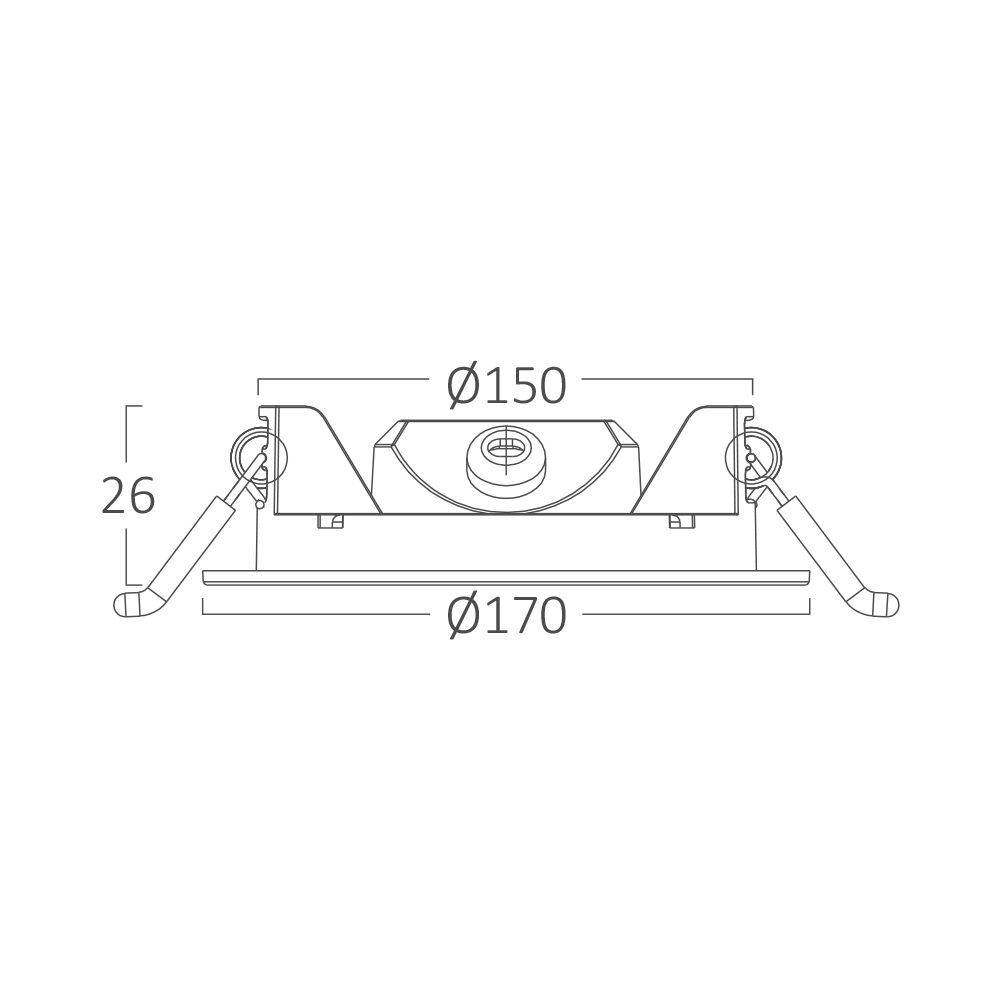 BRY-SMD-CRP-12W-RND-DIM-8INC-BLC-3IN1-LED PANEL - 8