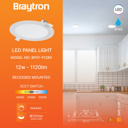 BRY-SMD-CRP-12W-RND-DIM-8INC-WHT-3IN1-LED PANEL - 3
